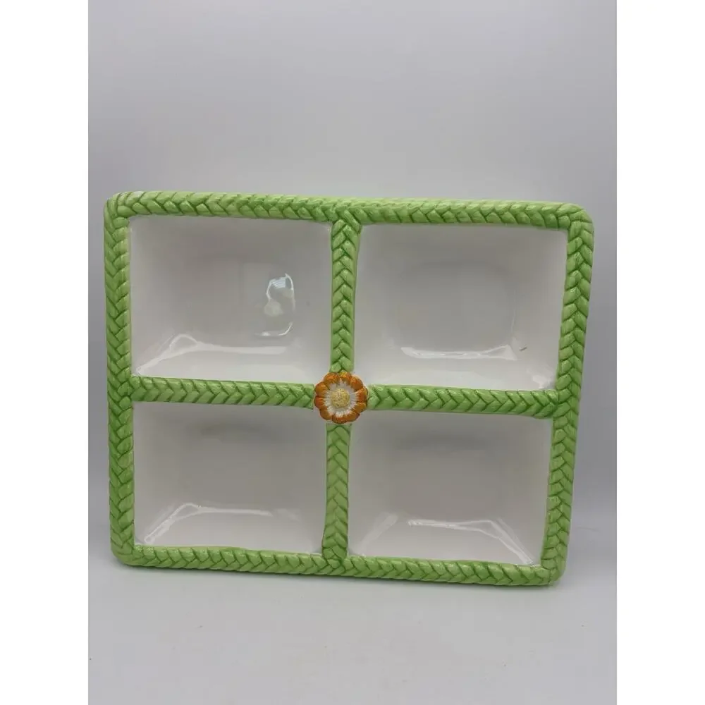 Vintage Relish/spread/tea/dip/veggie/cheese/meat Divider/divided Dish. Vintage